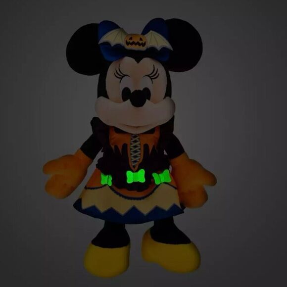 Minnie Mouse Glow in Dark Halloween 2023 Plush Medium 15'' NWT FACTORY SEALED - Picture 2 of 5